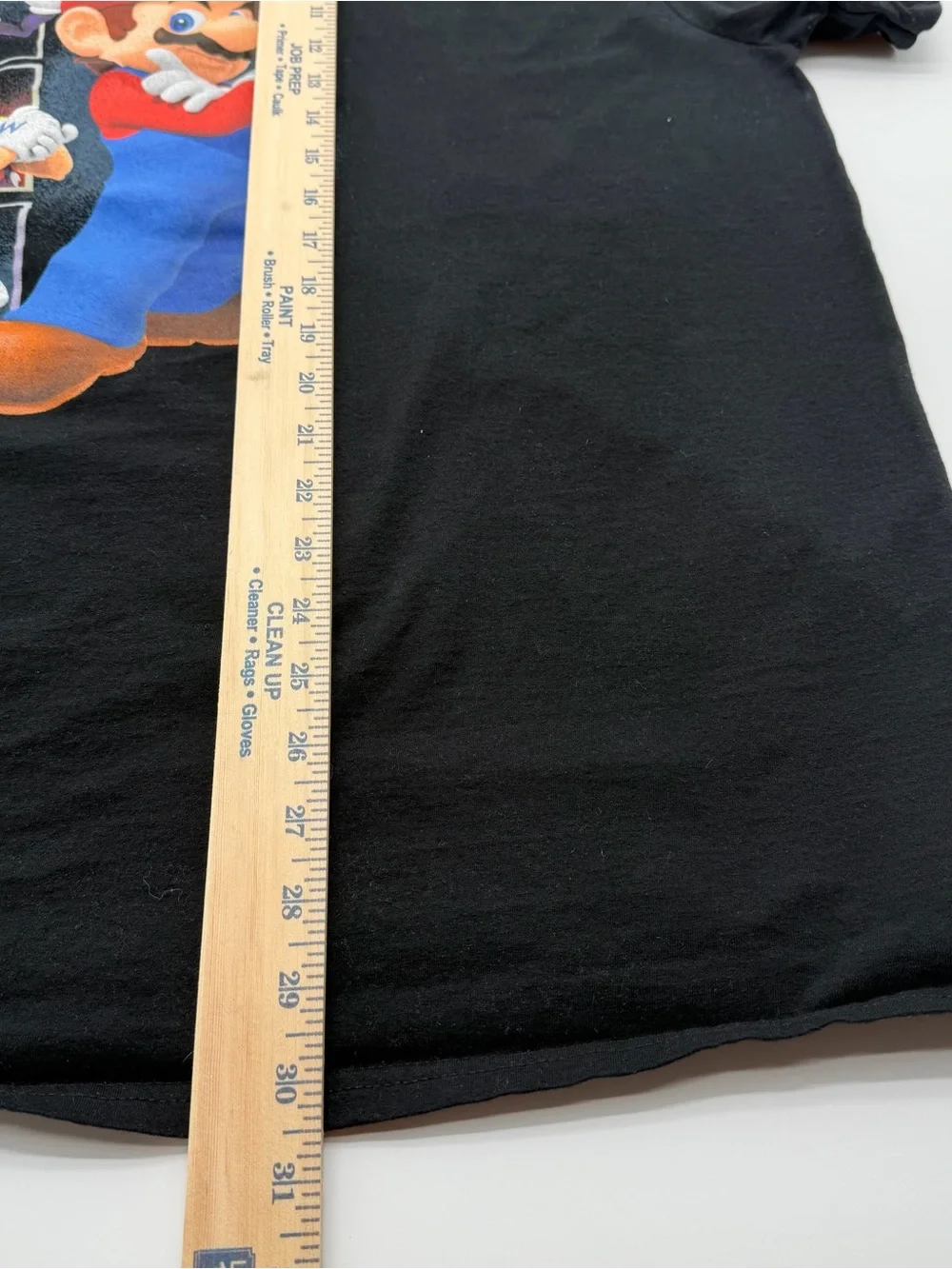 Nintendo Super Mario Black Graphic Tee with Colorful Character Print